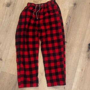 Red and Black Plaid Pajama Pants